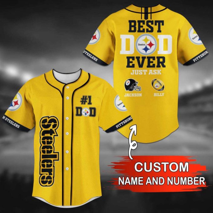 Pittsburgh Steelers Personalized Baseball Jersey Gift For Men Women 2