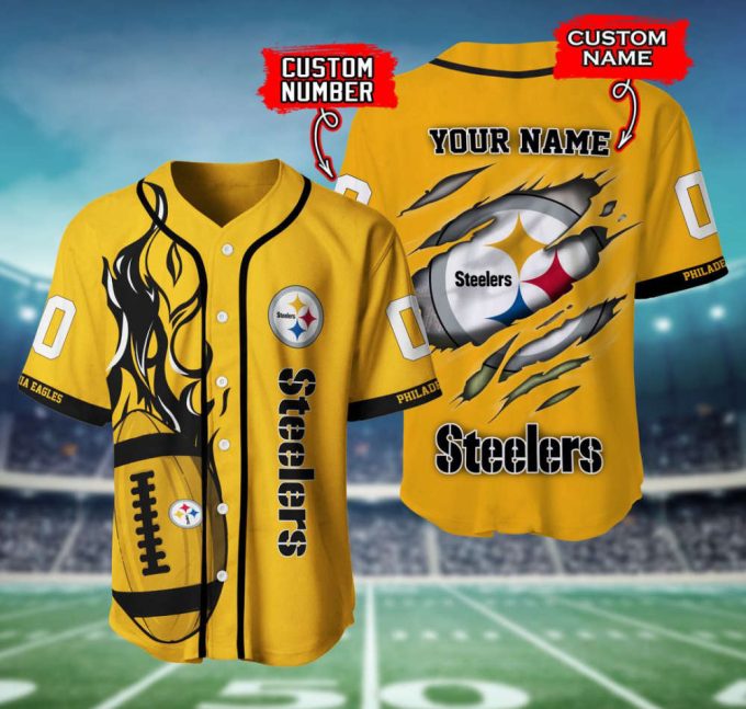Pittsburgh Steelers Personalized Baseball Jersey Gift For Men Women 2