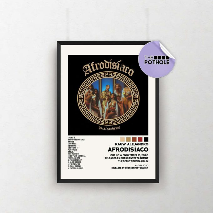 Rauw Alejandro Posters / Afrodisiaco Poster, Tracklist Poster, Album Cover Poster, Print Wall Art,Custom Poster, Rauw Alejandro, Afrodisiaco 2