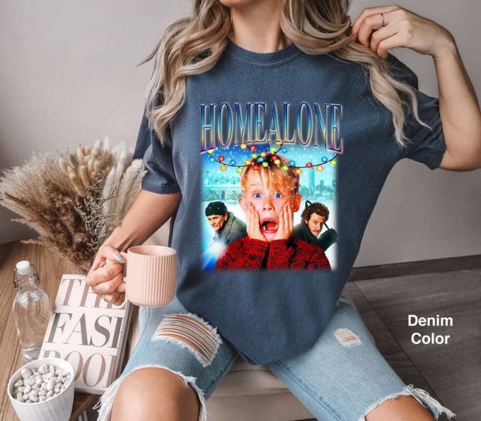 Retro Home Alone Comfort Colors Shirt - Funny Christmas Sweatshirt For Kevin Mccallister 2