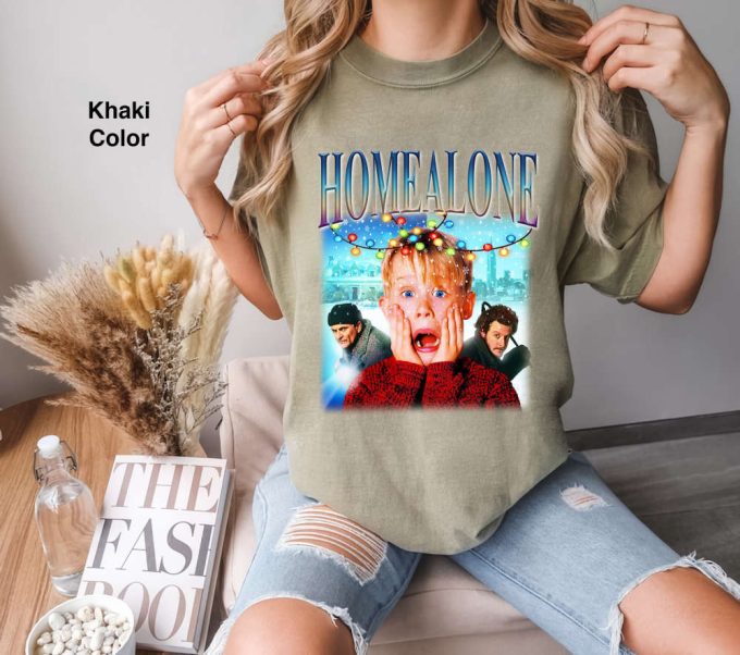 Retro Home Alone Comfort Colors Shirt - Funny Christmas Sweatshirt For Kevin Mccallister 4