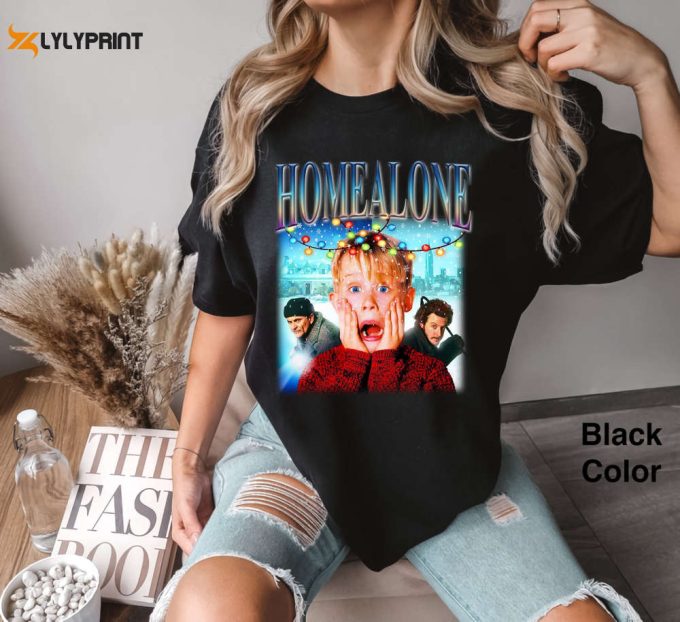 Retro Home Alone Comfort Colors Shirt - Funny Christmas Sweatshirt For Kevin Mccallister 1