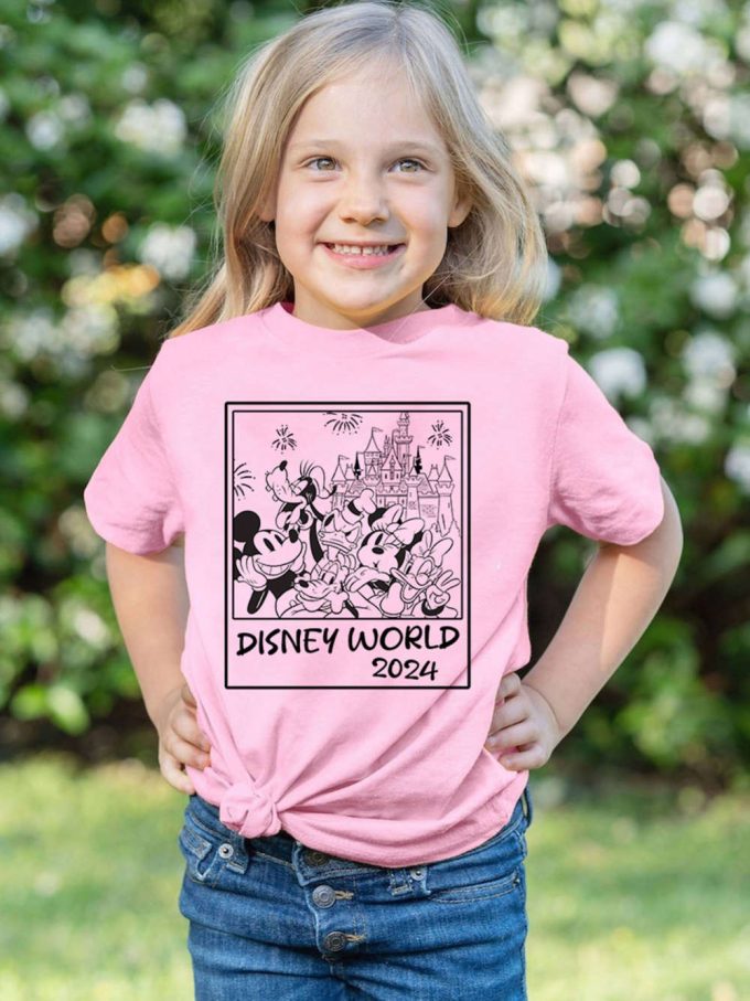 Disneyworld 2024 &Amp; Disneyland Shirts: Retro Mickey Sketch Toddler Youth &Amp; Kids Gift 2