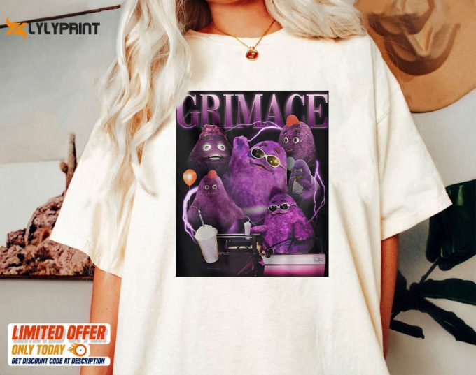 Retro Vintage Grimace Shake Shirt Funny Tik Tok Trend Meme, For Men Women 1