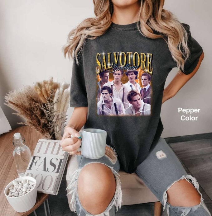 Retro Vintage Salvatore Brothers Comfort Colors Shirt &Amp; Damon Stefan Sweatshirts: Classic Styles For Fans 3