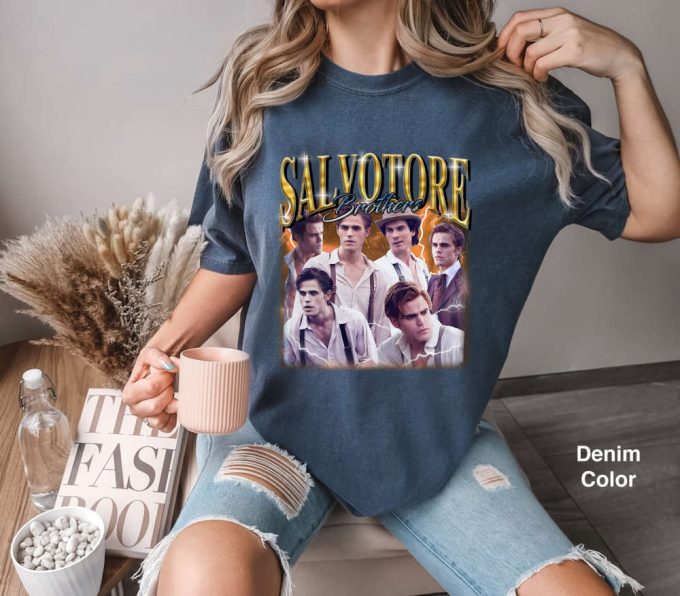 Retro Vintage Salvatore Brothers Comfort Colors Shirt &Amp; Damon Stefan Sweatshirts: Classic Styles For Fans 5