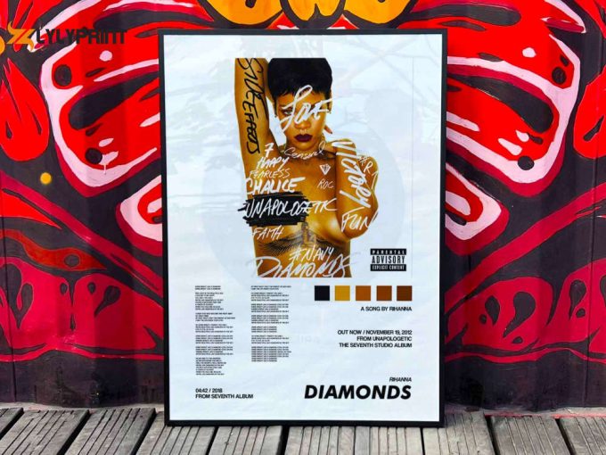 Rihanna &Amp;Quot;Diamonds&Amp;Quot; Album Cover Poster #2 Song 1