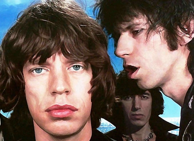 Rolling Stones, Black And Blue, Album Cover Poster, Ronnie Wood, Charlie Watts, Mick Jagger, Bill Wyman, Keith Richards, Rock Music Print 2