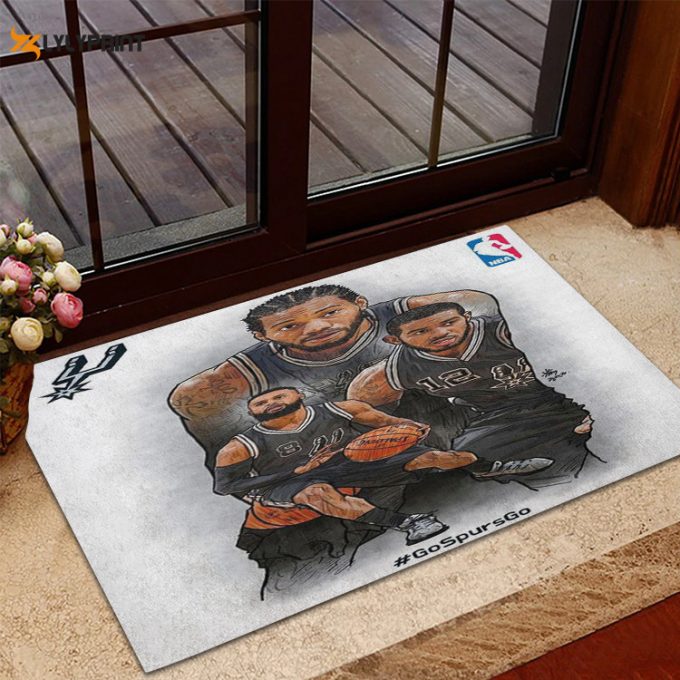 San Antonio Spurs Players Go Spurs Go Foldable Doormat Indoor Outdoor Welcome Mat Home Decor 1