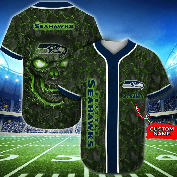 Seattle Seahawks Personalized Baseball Jersey Fan Gifts 2