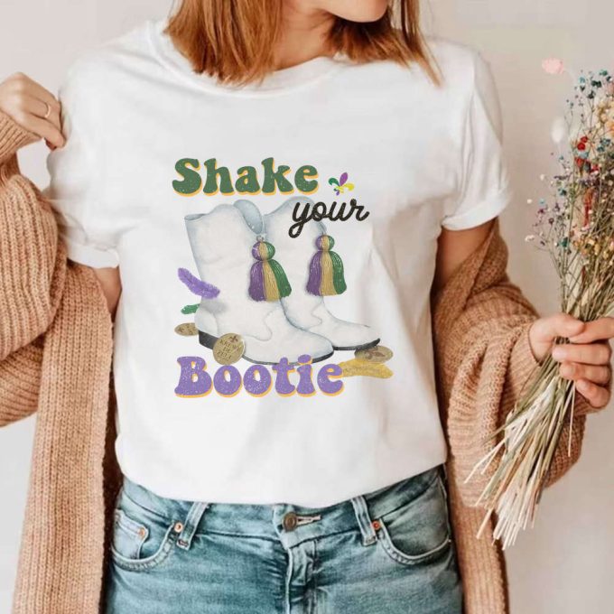 Shake Your Bootie Shirt, Mardi Gras Shirt, Mardi Gras Party, For Men Women 1