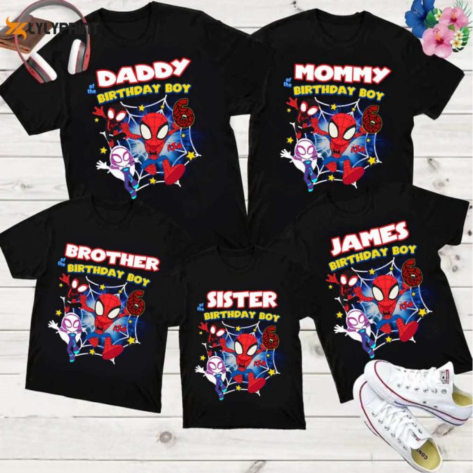 Spidey And His Amazing Friends Birthday Shirt, Spiderman Inspired Birthday Shirt, For Men Women 1