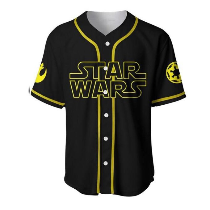 Star Wars Dark &Amp; Light Sides Black Disney Unisex Cartoon Graphics Casual Outfits Custom Baseball Jersey Gifts For Fans 3