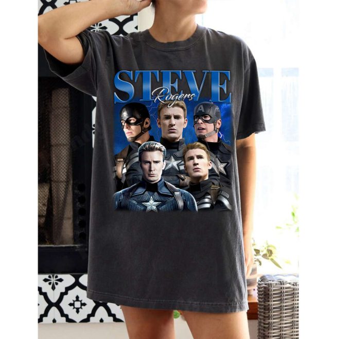 Steve Rogers T-Shirt Steve Rogers Shirt Steve Rogers Tees Steve Rogers Sweater Retro T-Shirt Spooky Sweatshirt Short Sleeve T-Shirt 2