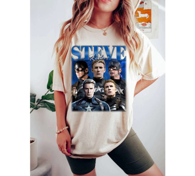 Steve Rogers T-Shirt Steve Rogers Shirt Steve Rogers Tees Steve Rogers Sweater Retro T-Shirt Spooky Sweatshirt Short Sleeve T-Shirt 3