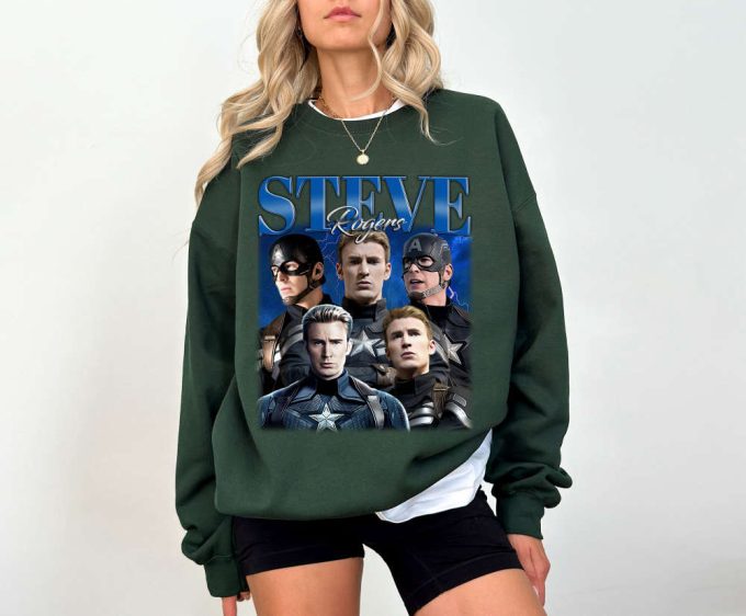 Steve Rogers T-Shirt Steve Rogers Shirt Steve Rogers Tees Steve Rogers Sweater Retro T-Shirt Spooky Sweatshirt Short Sleeve T-Shirt 4