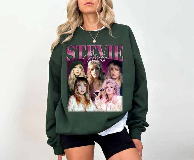 Stevie Nicks T-Shirt Stevie Nicks Shirt Stevie Nicks Tees Stevie Nicks Sweater Retro T-Shirt Spooky Sweatshirt Short Sleeve T-Shirt 3