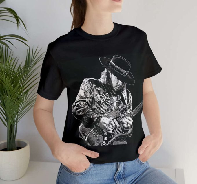 Stevie Ray Vaughan Tee, Black Unisex T-Shirt, Stevie Ray Vaughan T-Shirt, Rock Legend Tee, Stevie Ray Vaughan Gift, Blues Rock, Texas Blues 4