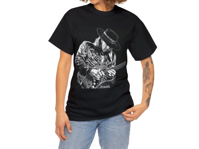 Stevie Ray Vaughan Tee, Black Unisex T-Shirt, Stevie Ray Vaughan T-Shirt, Rock Legend Tee, Stevie Ray Vaughan Gift, Blues Rock, Texas Blues 7
