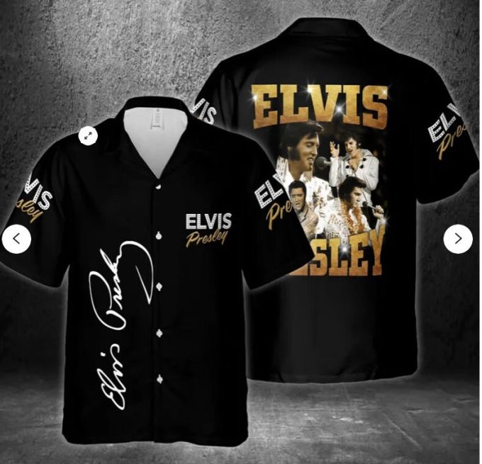 Summer Hawaiian Beach Hawaii Shirt Short-Sleeve Hawaiian 3D Elvis Presley Unisex Hawaiian Shirt The King Elvis Presley Hawaiian Shirt 2