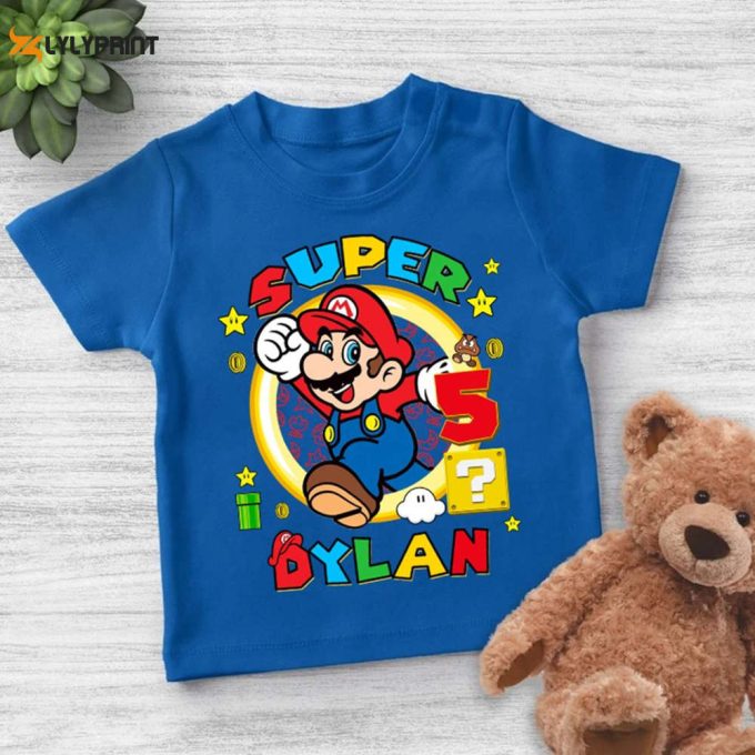 Super Mario Birthday Boy Shirt | Super Mario Custom Birthday Shirt | Super Mario Family Shirts | Super Mario Birthday T-Shirts | Super Gift 1