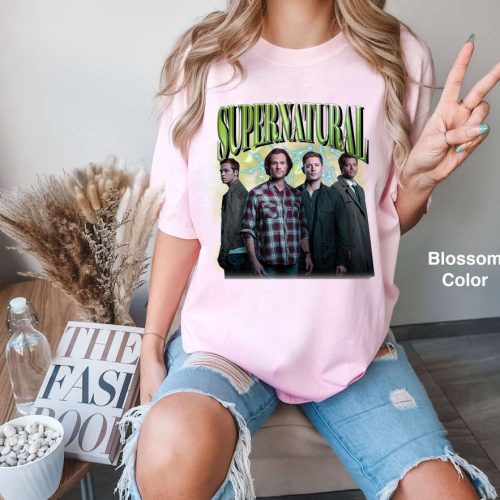 Supernatural Homage Vintage T-Shirt: Movie & TV Series Shirt for Fans – Retro Comfort Colors Tee