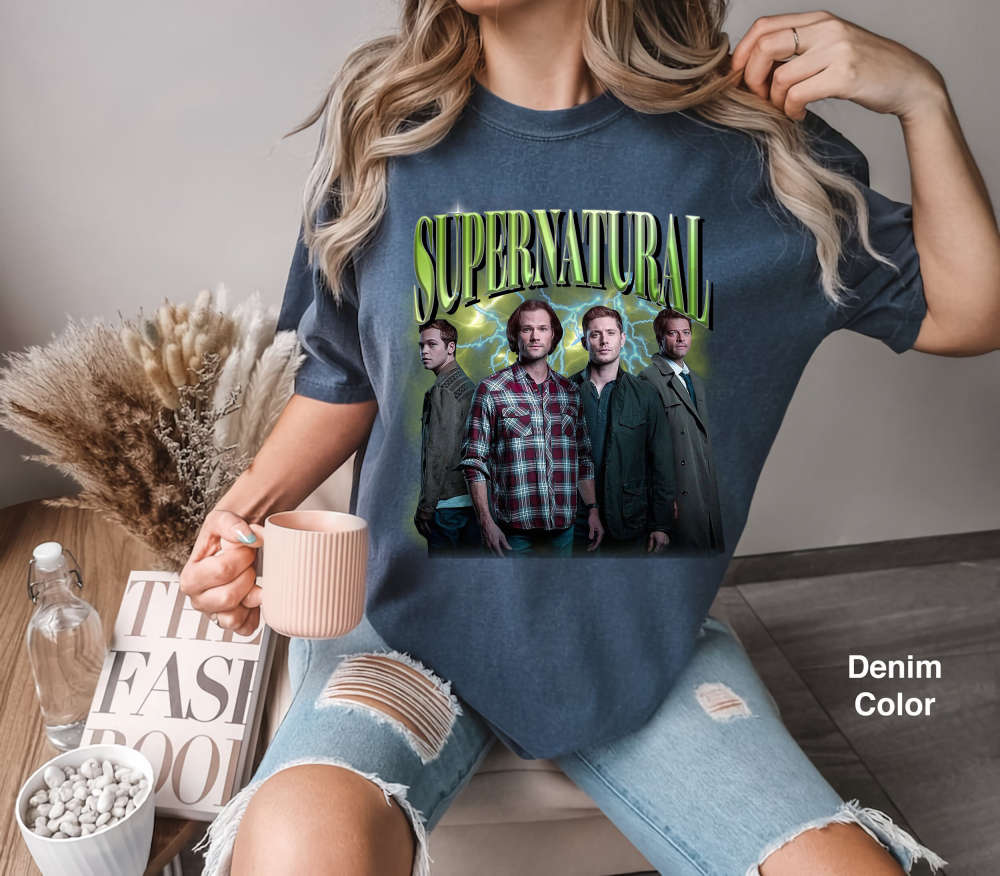 Supernatural Homage Vintage T-Shirt: Movie & TV Series Shirt for Fans – Retro Comfort Colors Tee