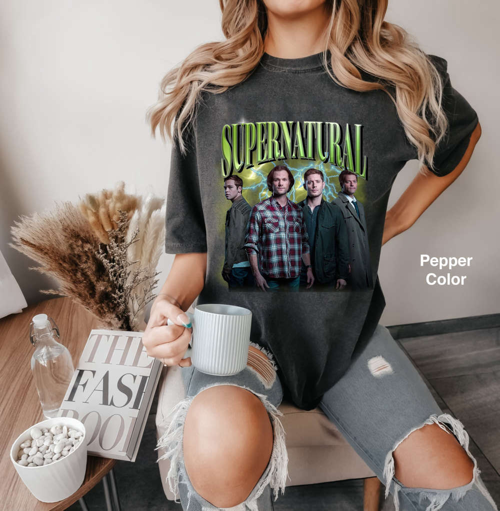 Supernatural Homage Vintage T-Shirt: Movie & TV Series Shirt for Fans – Retro Comfort Colors Tee