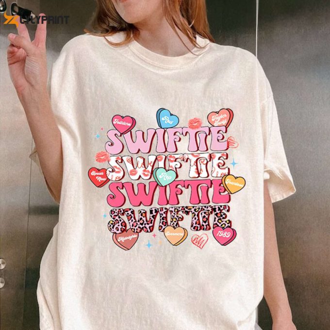 Swiftie Shirt, Heart Love Shirt, Swiftie Lover Day Shirt, Retro Swiftie Mom Gift , Cute Girls Gift 1