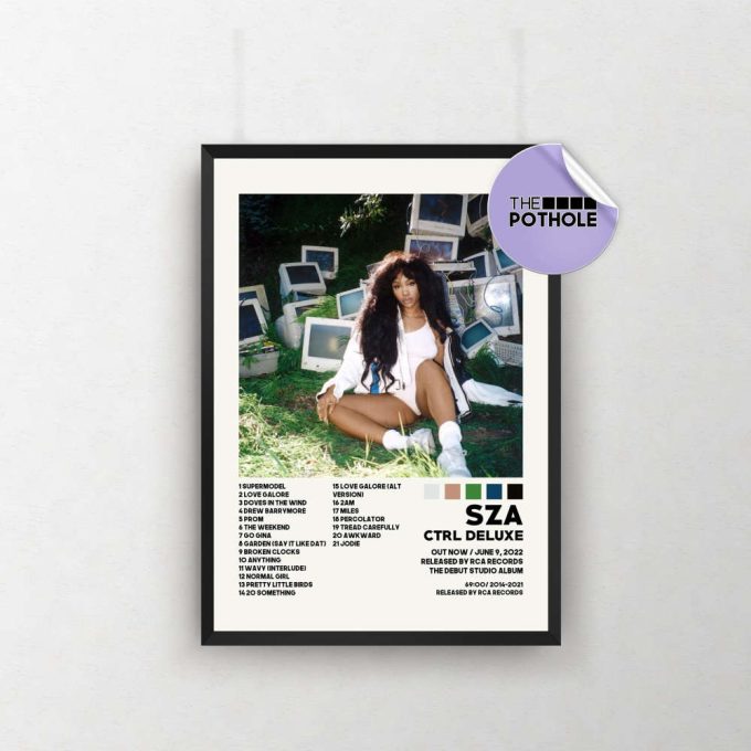 Sza Poster | Ctrl Poster | Sza Ctrl Deluxe Tracklist Album Cover Poster / Album Cover Poster Print Wall Art, Custom Poster