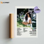 SZA Poster | CTRL Poster | SZA Ctrl Deluxe Tracklist Album Cover Poster / Album Cover Poster Print Wall Art, Custom Poster