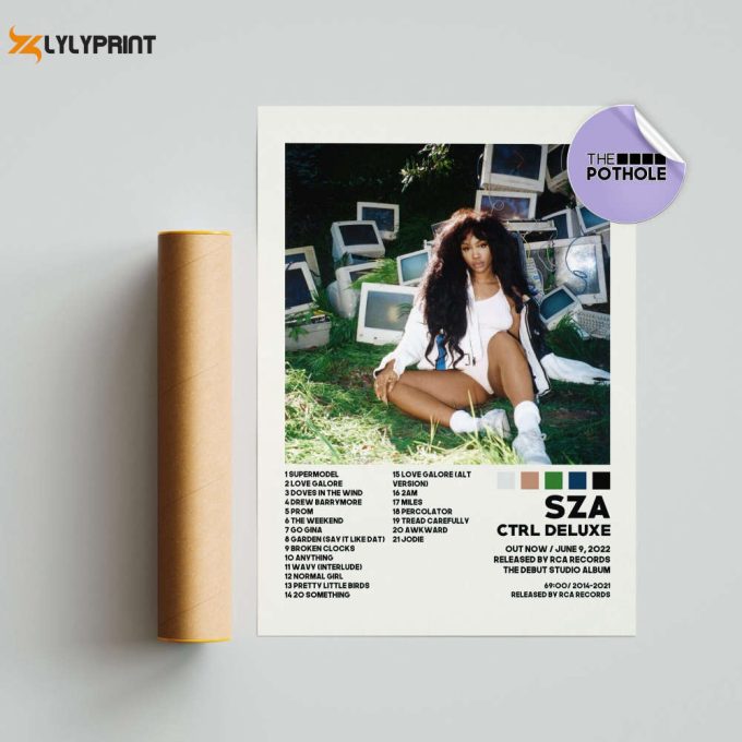 Sza Poster | Ctrl Poster | Sza Ctrl Deluxe Tracklist Album Cover Poster / Album Cover Poster Print Wall Art, Custom Poster