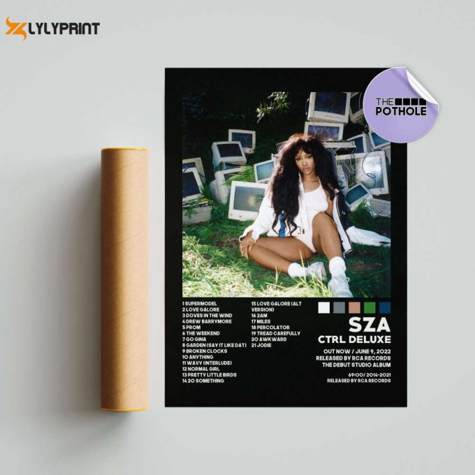 Sza Poster | Ctrl Poster | Sza Ctrl Deluxe Tracklist Album Cover Poster / Album Cover Poster Print Wall Art, Custom Poster, Blck 1