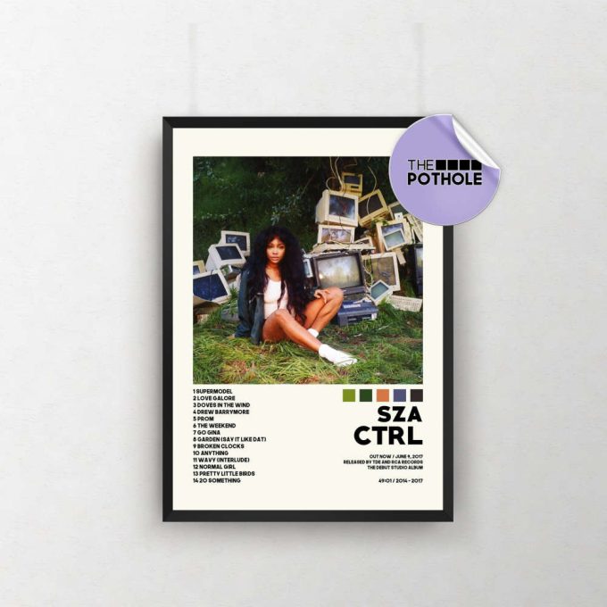 Sza Poster | Ctrl Poster | Sza Tracklist Album Cover Poster / Album Cover Poster Print Wall Art, Custom Poster 2