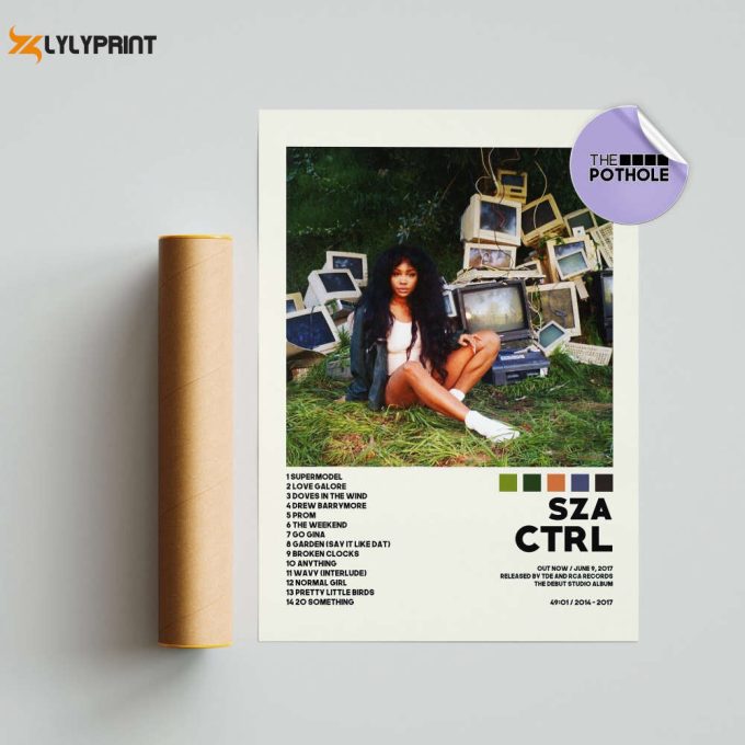 Sza Poster | Ctrl Poster | Sza Tracklist Album Cover Poster / Album Cover Poster Print Wall Art, Custom Poster 1