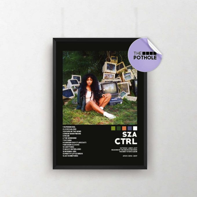 Sza Poster | Ctrl Poster | Sza Tracklist Album Cover Poster / Album Cover Poster Print Wall Art, Custom Poster, Blck 2