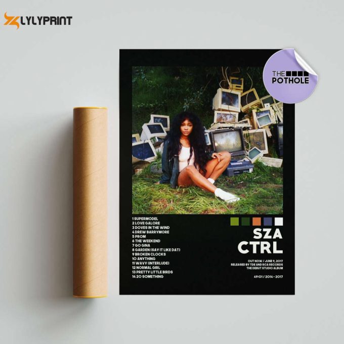 Sza Poster | Ctrl Poster | Sza Tracklist Album Cover Poster / Album Cover Poster Print Wall Art, Custom Poster, Blck 1