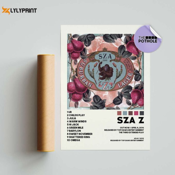 Sza Poster | Z Poster | Sza Tracklist Album Cover Poster / Album Cover Poster Print Wall Art, Custom Poster, Ctrl Poster, Sza Z, Sza Ctrl 1