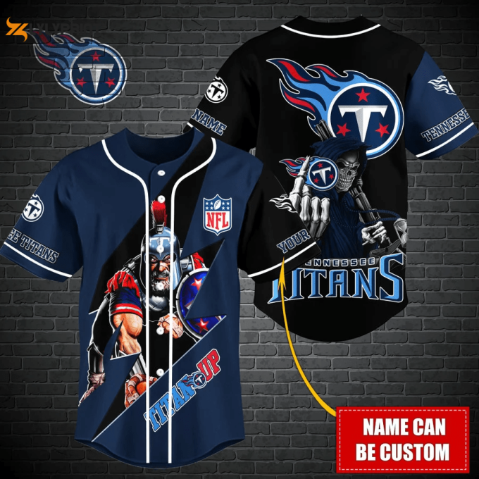 Tennessee Titans Personalized Baseball Jersey Fan Gifts 1