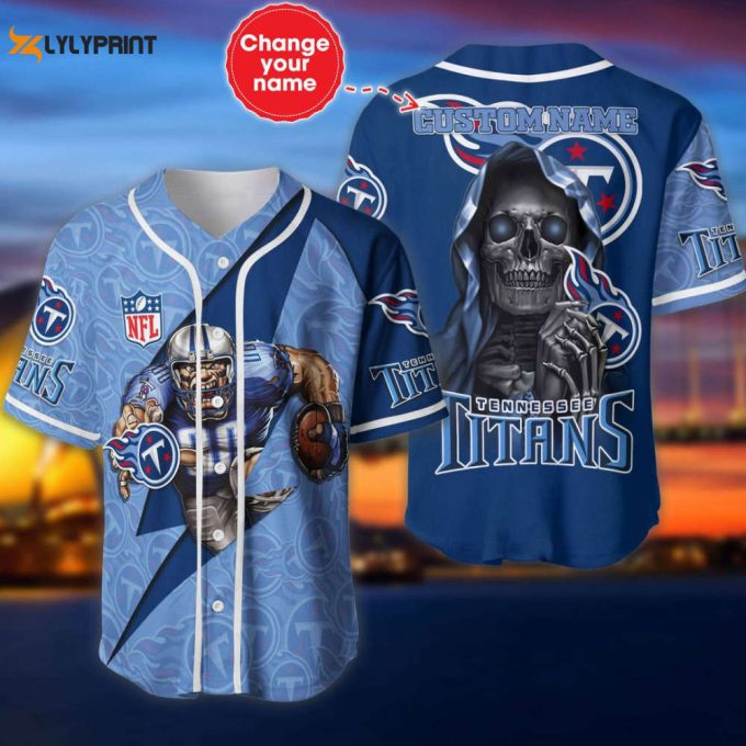 Tennessee Titans Personalized Baseball Jersey 1