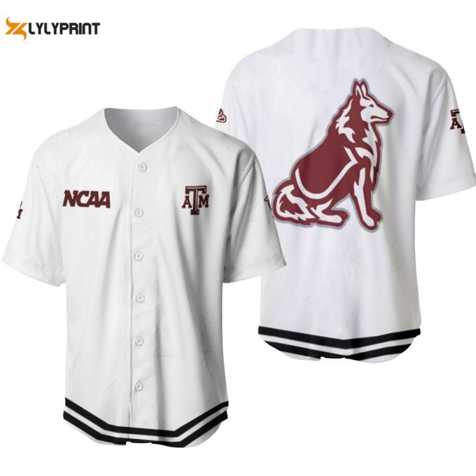 Texas Am Aggies Classic White With Mascot Gift For Texas Am Aggies Fans Baseball Jersey Gifts For Fans 1