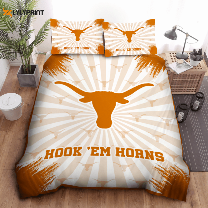 Texas Longhorns Duvet Cover Bedding Set - Perfect Gift For Fans Bd861 1