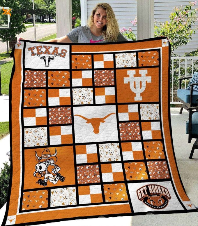 Texas Longhorns Personalized Customized 3D Full Printing Quilt Home Decor 2024 Gifts Home Decor 2024 Gifts 1