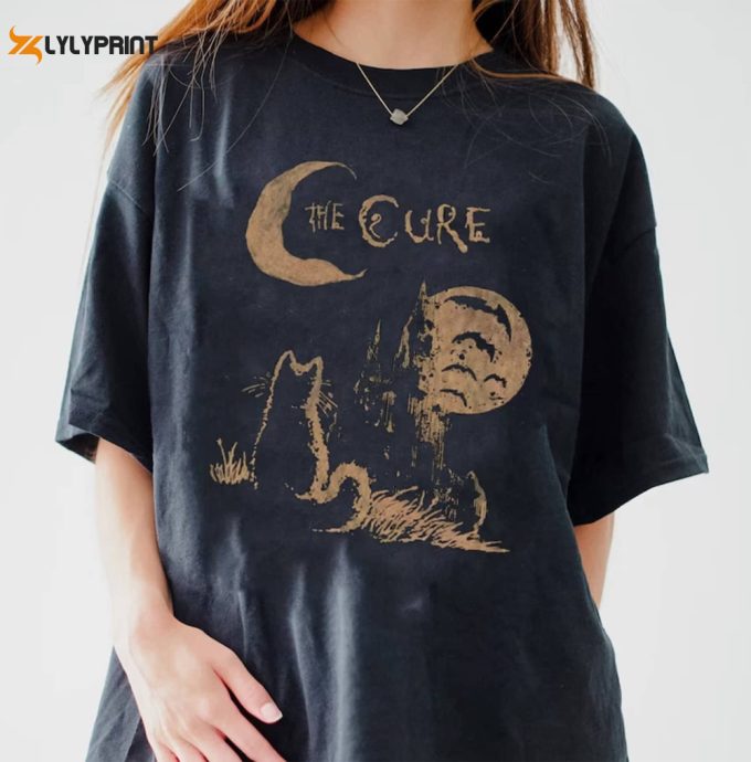 The Cure Cat Shirt, 90S Alt Indie Rock, Wish Album Tee, Friday I'M In Love Song, Rock Music Band Merch, Printed Music Poster For Gift 1