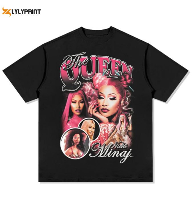 The Queen Nicki Minaj T-Shirt, Nicki Minaj Fan, Nicki Minaj Gift, Unisex T-Shirt, Crew Sweatshirt, Nicki Minaj Fan Gift, Nicki Minaj Merch 1