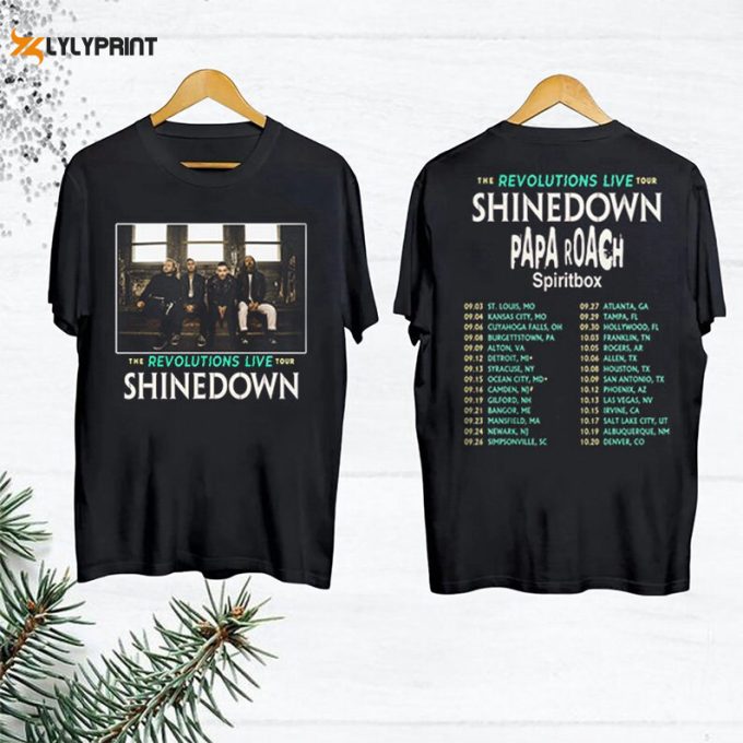 The Revolutions Live Tour Shinedown T-Shirt, Shinedown Tour 2024 Shirt, For Men Women 1