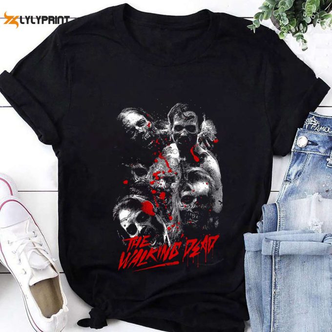 The Walking Dead Zombie Undead Characters T-Shirt, The Walking Dead Shirt, Zombie Shirt, Scary Shirt, Horror Shirt, Halloween Shirt 1