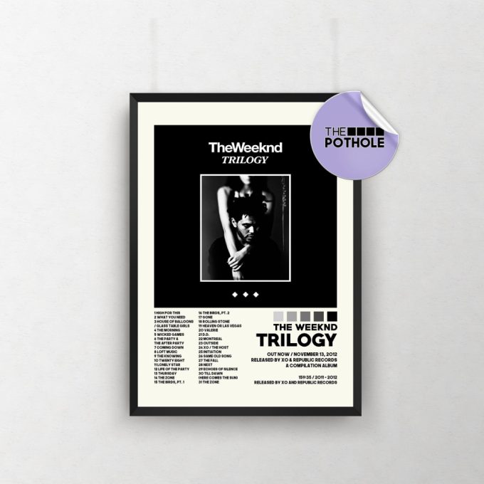 The Weeknd Posters / Trilogy Poster / The Weeknd, Trilogy, Album Cover Poster / Poster Print Wall Art / Custom Poster / Home Decor 2