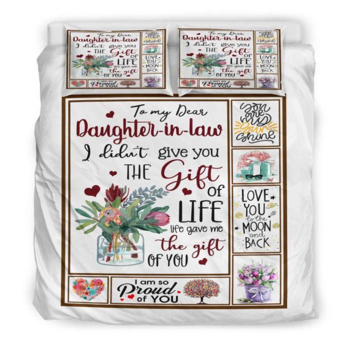 Gift For Fans: To My Dear Daughter In Law Duvet Cover Bedding Set - Bd901 6