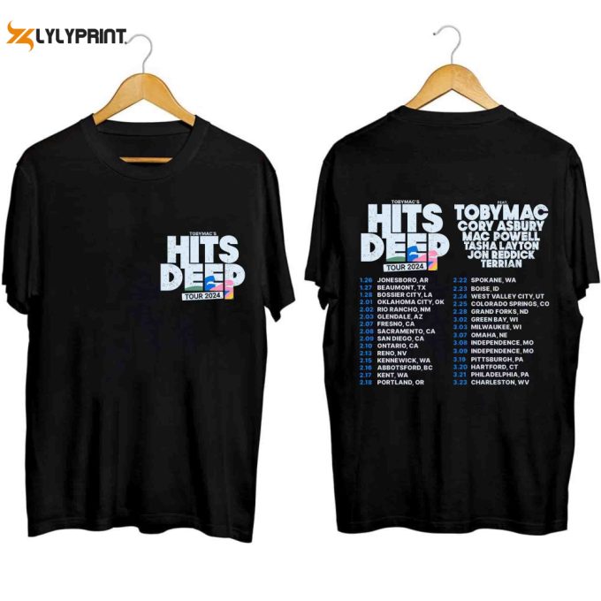 Tobymac Hits Deep Tour 2024 Shirt, Tobymac Sweatshirt, Rapper Tobymac 2024 Concert Hoodie, Tobymac Tour Gift For Music Fan 1